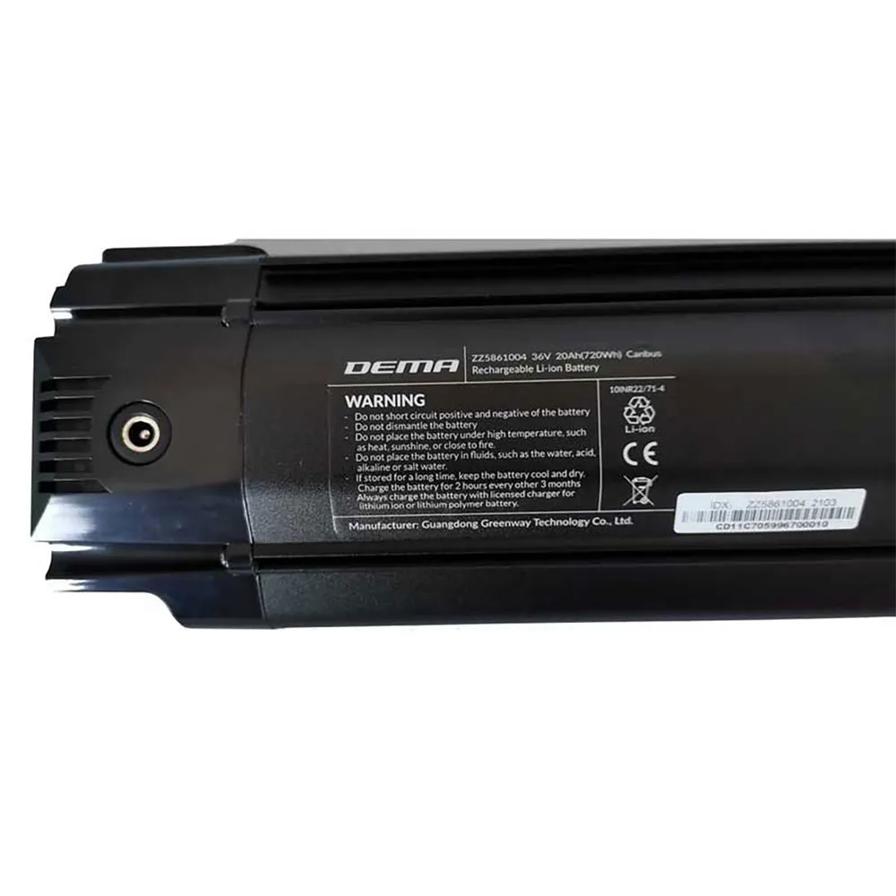 Dema Lg 20ah 36v Unterrohrbatterie, Black, One Size Dema Lg 20ah 36v Unterrohrbatterie, Black, One Size
