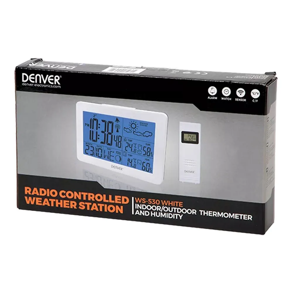 Denver Ws-530white Wetterstation, White, One Size Denver Ws-530white Wetterstation, White, One Size