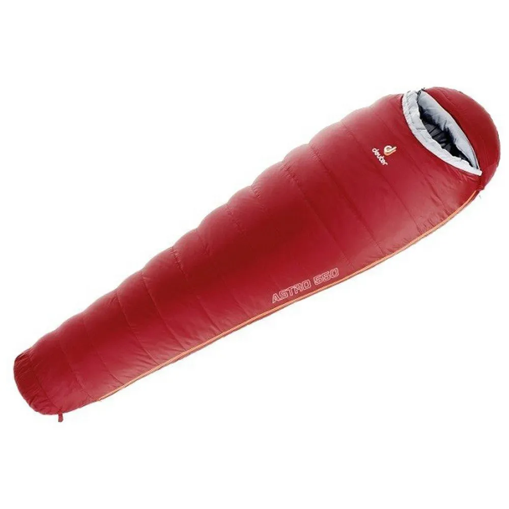 Deuter Astro 550l Schlafsack, Cranberry, Left Zipper Deuter Astro 550l Schlafsack, Cranberry, Left Zipper