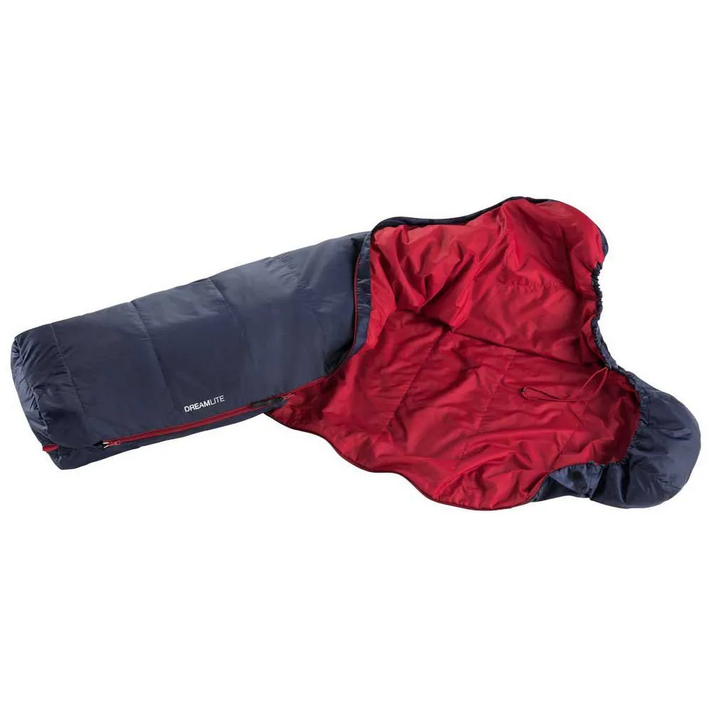 Deuter Dreamlite Schlafsack, Navy / cranberry, Left Zipper Deuter Dreamlite Schlafsack, Navy / cranberry, Left Zipper