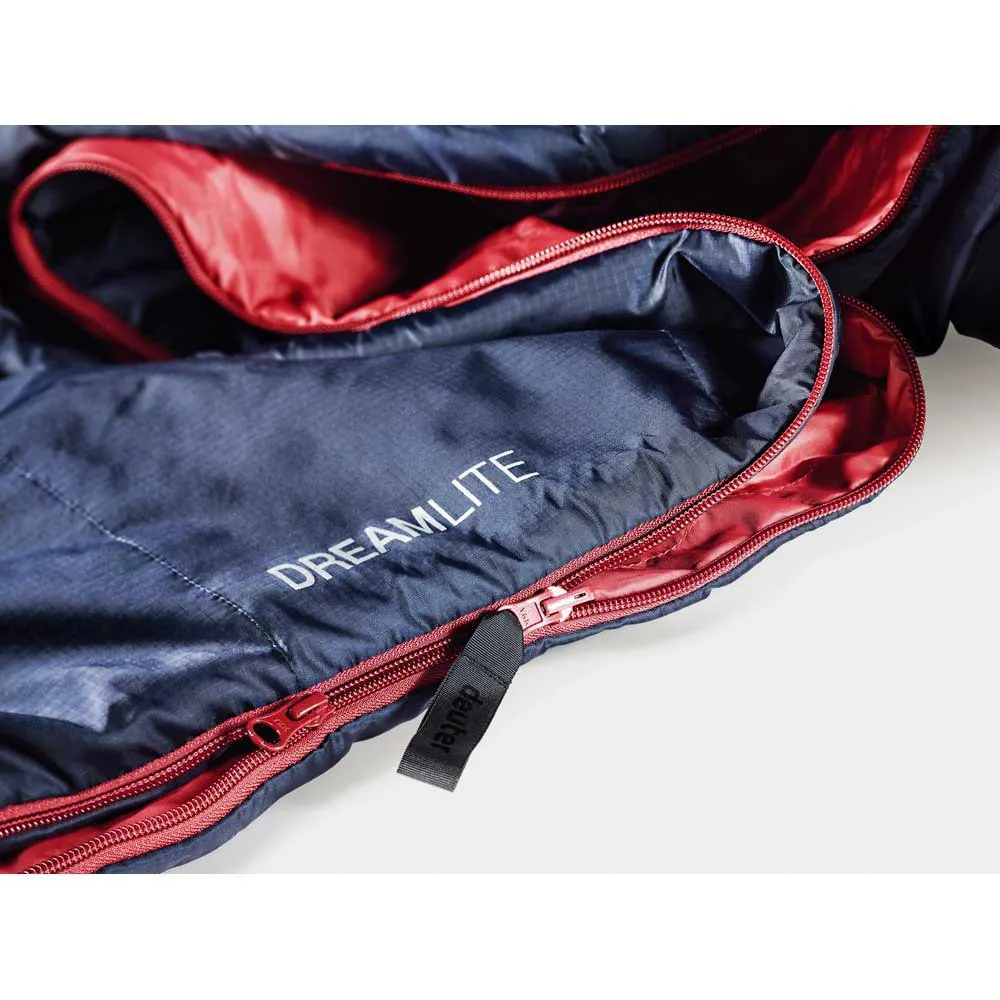 Deuter Dreamlite Schlafsack, Navy / cranberry, Left Zipper Deuter Dreamlite Schlafsack, Navy / cranberry, Left Zipper