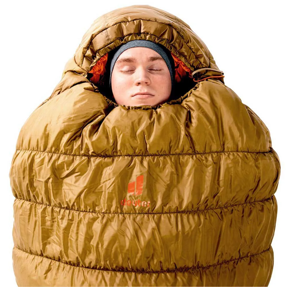 Deuter Exosphere-11° El Schlafsack, Almond / paprika, Left Zipper Deuter Exosphere-11° El Schlafsack, Almond / paprika, Left Zipper