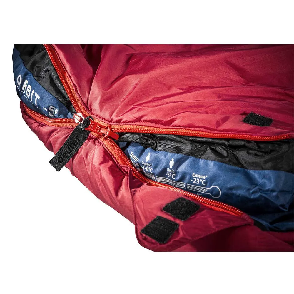 Deuter Orbit Schlafsack, Cranberry / steel, Right / Left Zipper Deuter Orbit Schlafsack, Cranberry / steel, Right / Left Zipper