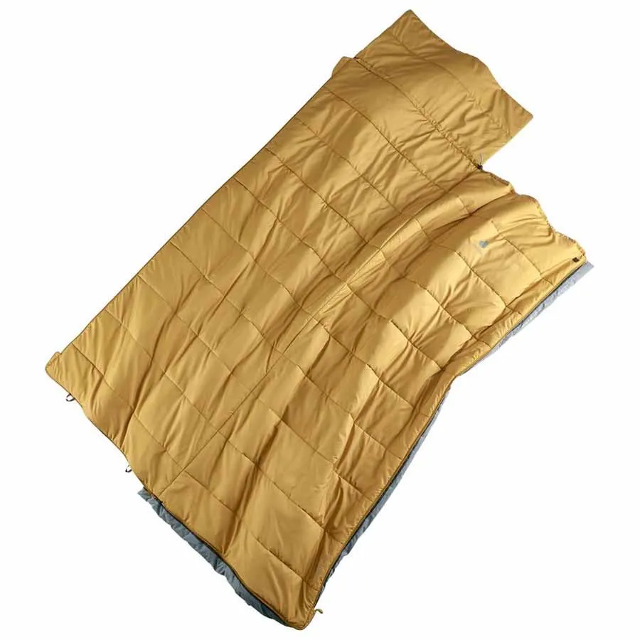 Deuter Orbit Sq +6° Schlafsack, Caramel / teal, Left Zipper
