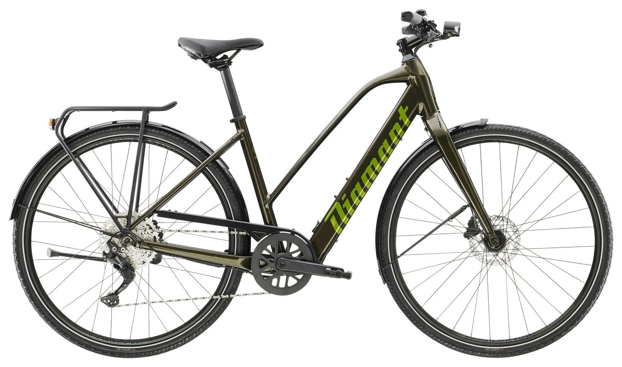 Diamant 365 Deluxe Oxidgrün Metallic 28" 250 Wh Trapez, Dunkelgrün, S Diamant 365 Deluxe Oxidgrün Metallic 28" 250 Wh Trapez, Dunkelgrün, S