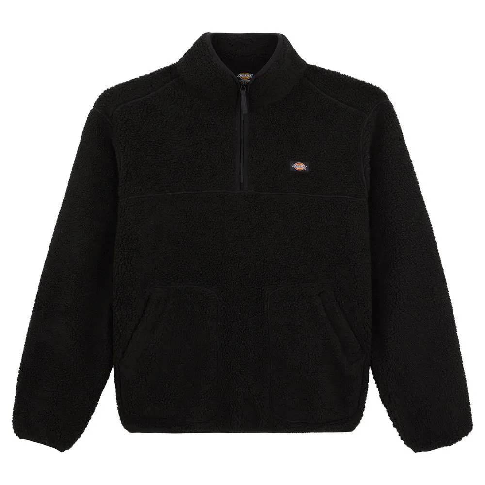 Dickies Mount Hope Fleece Mit Halbem Reißverschluss, Black Dickies Mount Hope Fleece Mit Halbem Reißverschluss, Black