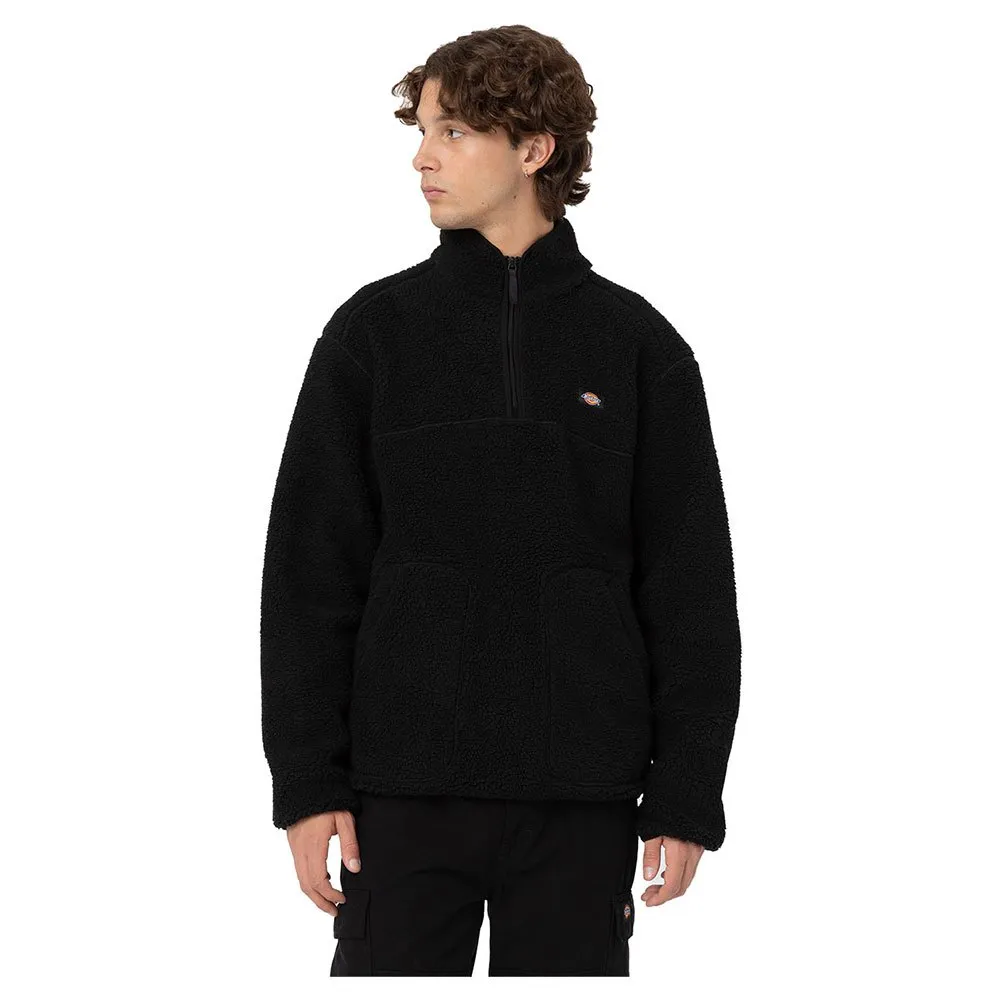 Dickies Mount Hope Fleece Mit Halbem Reißverschluss, Black Dickies Mount Hope Fleece Mit Halbem Reißverschluss, Black