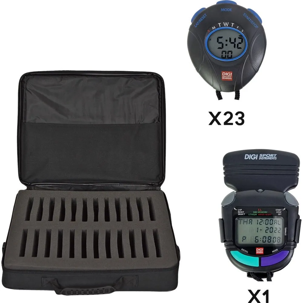 Digi Sport Instruments 23 Dt1+1dtm60el Stoppuhr+weiche Tasche unisex, Black, One Size