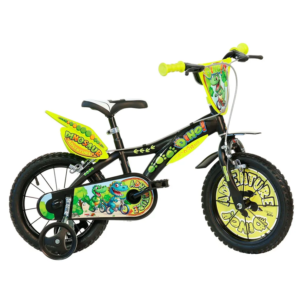 Dino Bikes Dino Adventure 14´´ Fahrrad, Black / yellow, 4-6Y