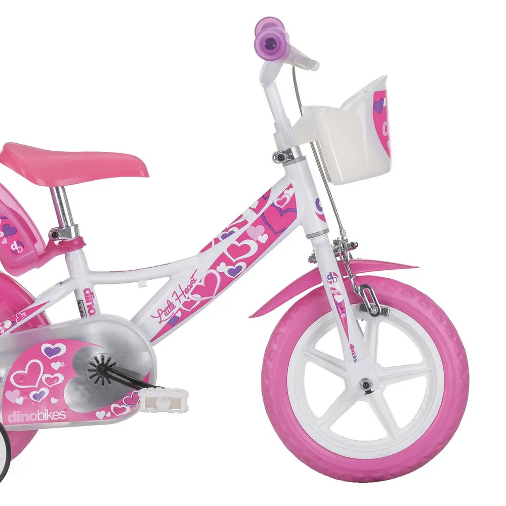 Dino Bikes Hearts 12´´ Fahrrad, White, 3-5Y Dino Bikes Hearts 12´´ Fahrrad, White, 3-5Y