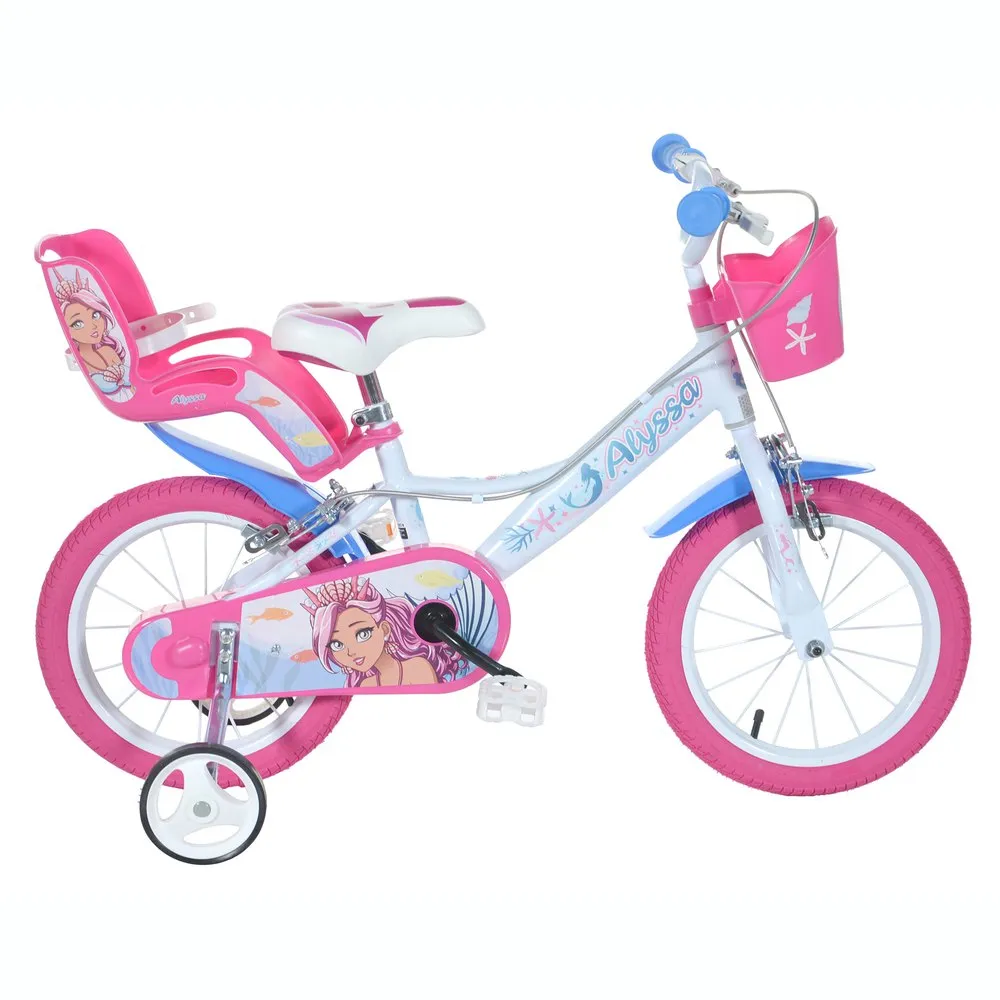 Dino Bikes Mermaid Alyssa 16´´ Fahrrad, White, 5-7Y Dino Bikes Mermaid Alyssa 16´´ Fahrrad, White, 5-7Y