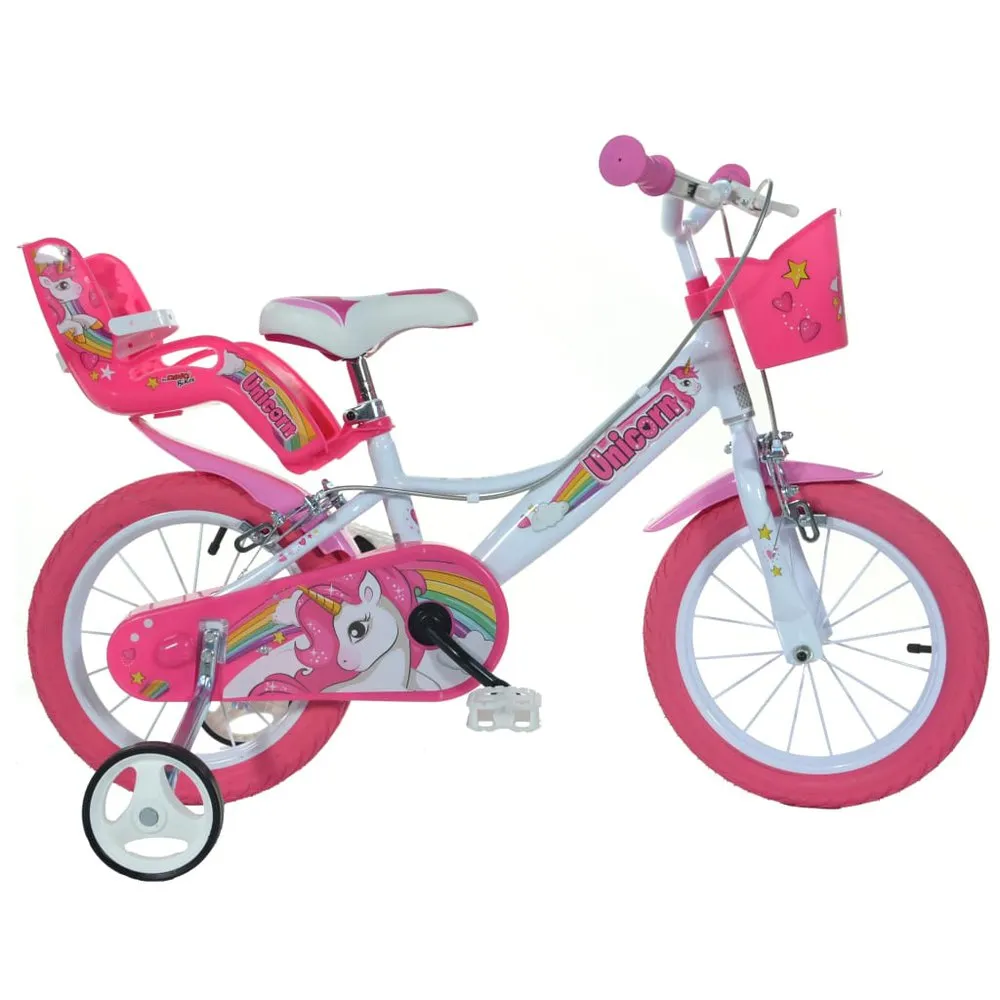 Dino Bikes Unicorn 14 Fahrrad, Pink, 4-7Y Dino Bikes Unicorn 14 Fahrrad, Pink, 4-7Y