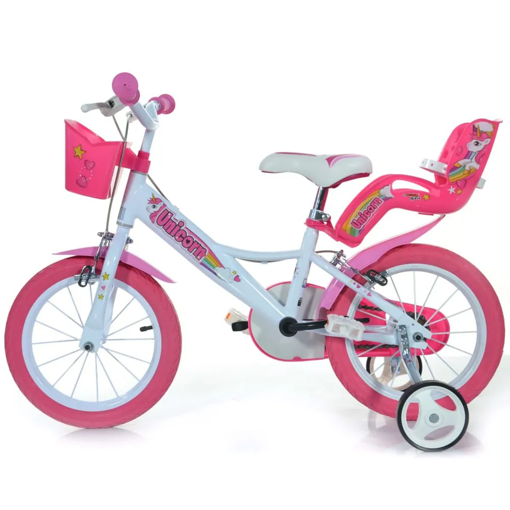 Dino Bikes Unicorn 16 Fahrrad, Pink, 4-5Y Dino Bikes Unicorn 16 Fahrrad, Pink, 4-5Y