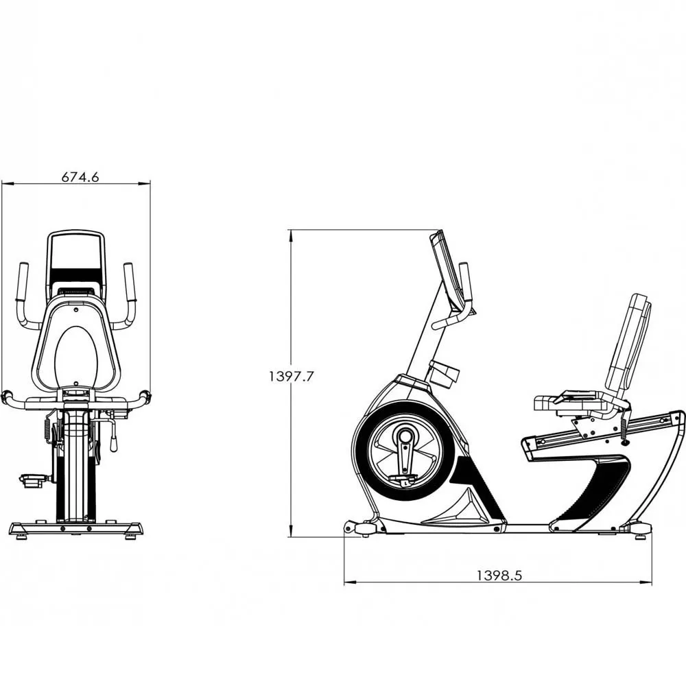 Dkn Technology Rb-5 Recumbent Heimtrainer, Black, One Size