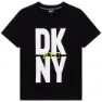 Dkny D25e09 Kurzarm-t-shirt, Black, 10Y