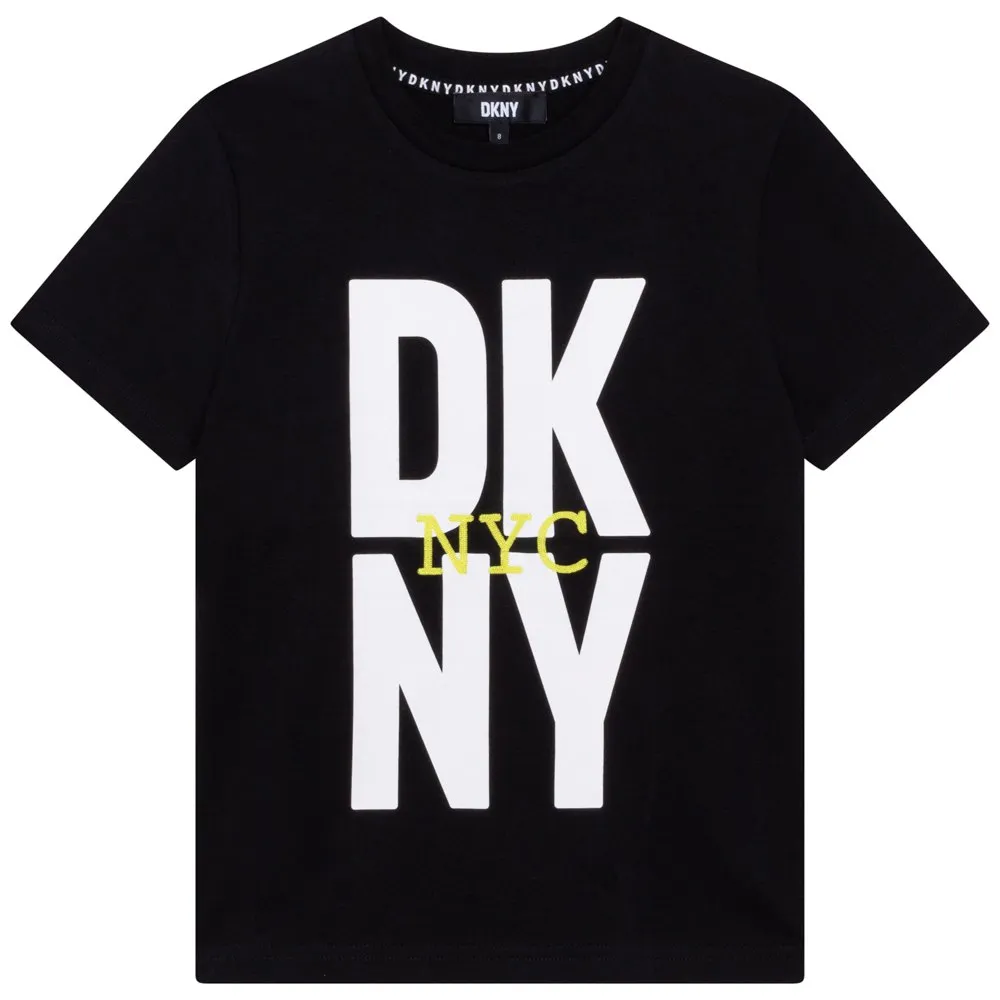 Dkny D25e09 Kurzarm-t-shirt, Black, 10Y Dkny D25e09 Kurzarm-t-shirt, Black, 10Y