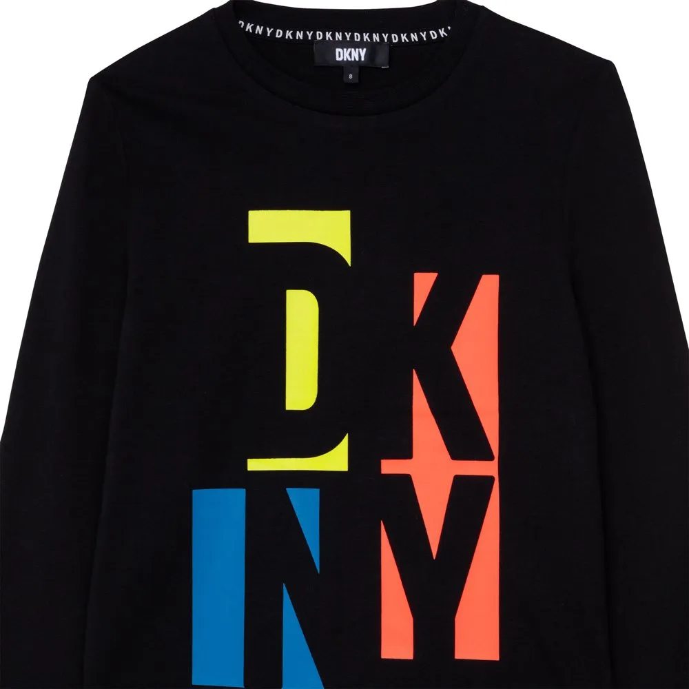 Dkny D25e21 Langarm-t-shirt, Black, 6Y