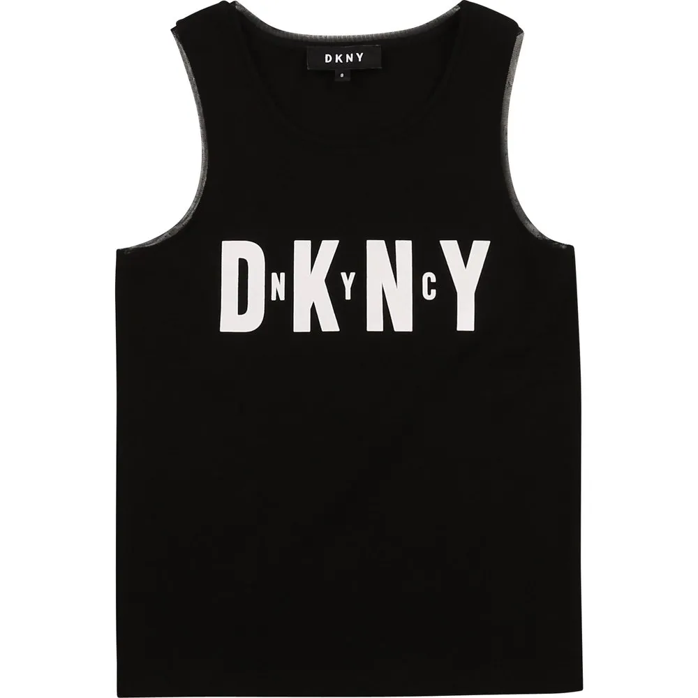 Dkny D35r21 ärmelloses T-shirt, Black, 8Y Dkny D35r21 ärmelloses T-shirt, Black, 8Y