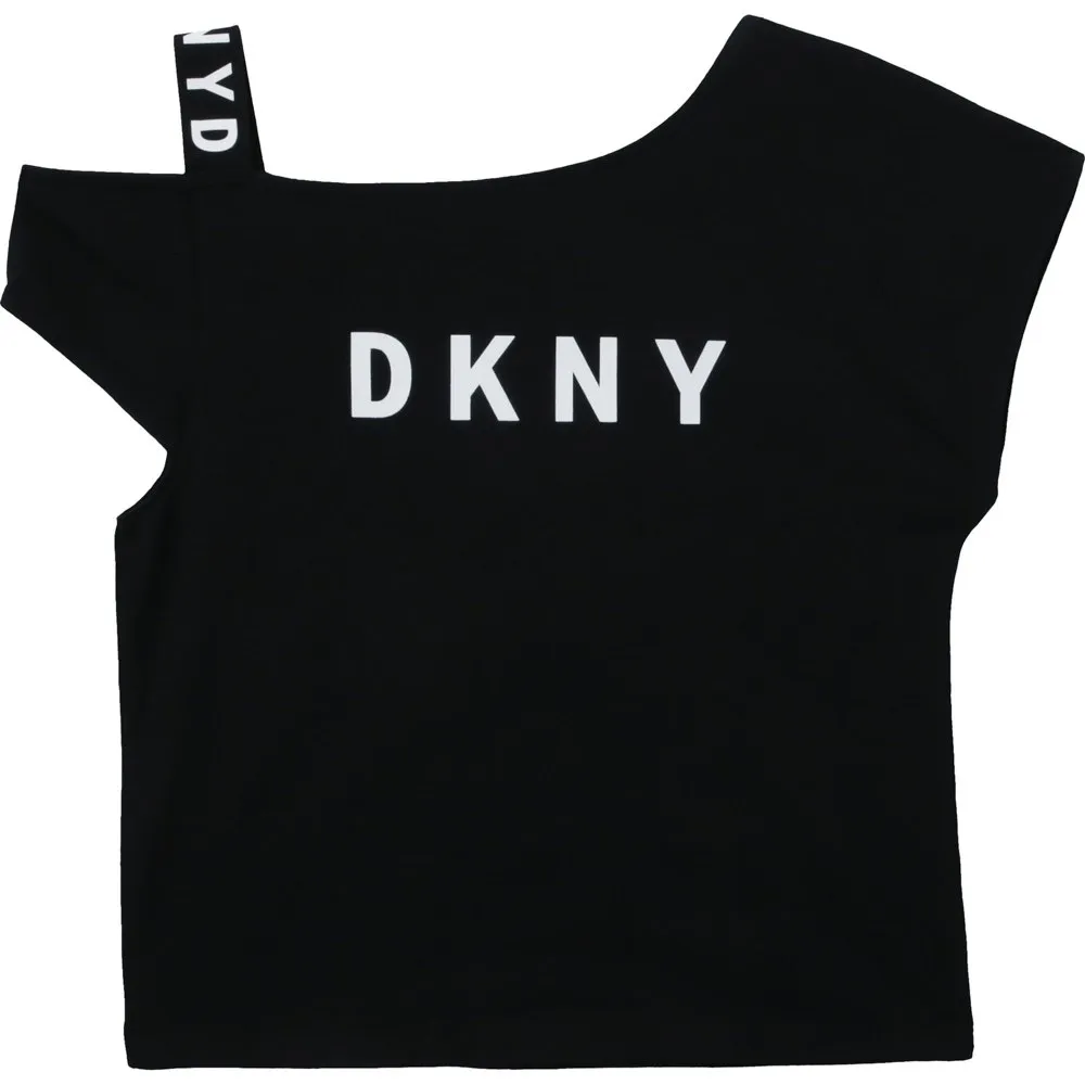 Dkny D35r44 ärmelloses T-shirt, Black, 8Y Dkny D35r44 ärmelloses T-shirt, Black, 8Y