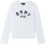 Dkny D35r57-10b Langarm-t-shirt, White, 6Y