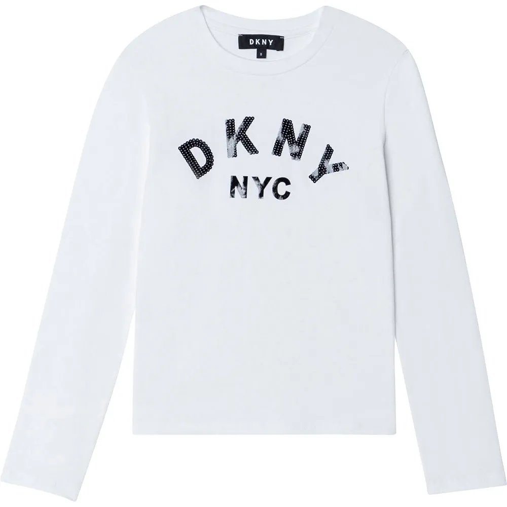 Dkny D35r57-10b Langarm-t-shirt, White, 6Y Dkny D35r57-10b Langarm-t-shirt, White, 6Y