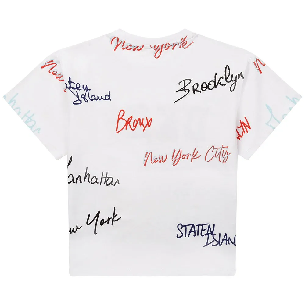 Dkny D35s00 Kurzarm-t-shirt, White, 14Y Dkny D35s00 Kurzarm-t-shirt, White, 14Y