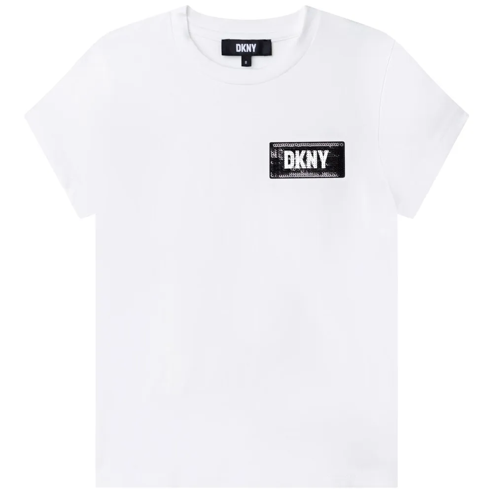 Dkny D35s30 Kurzarm-t-shirt, White, 12Y Dkny D35s30 Kurzarm-t-shirt, White, 12Y