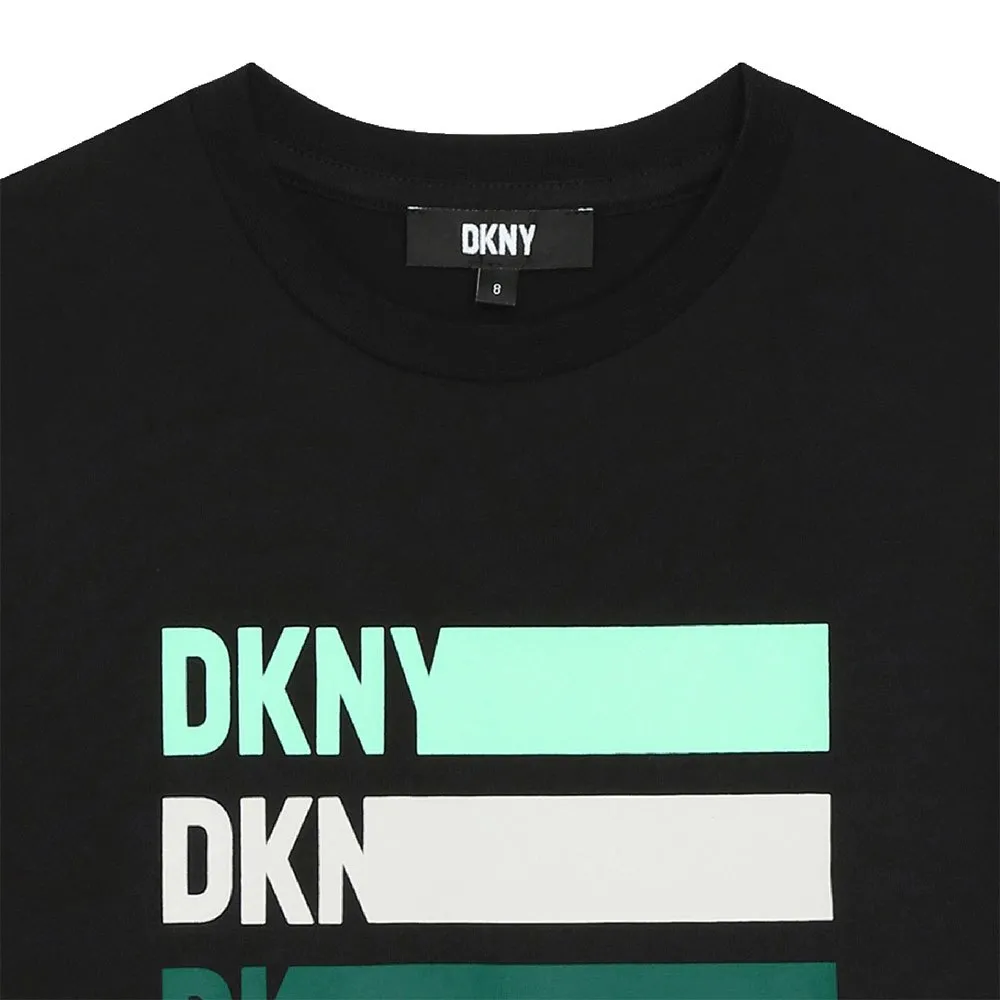 Dkny D60024 Kurzarm-t-shirt, Black, 10Y