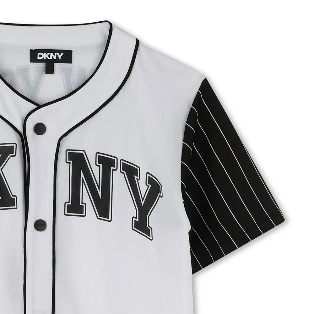 Dkny D62294 Kurzarmhemd, White, 4Y