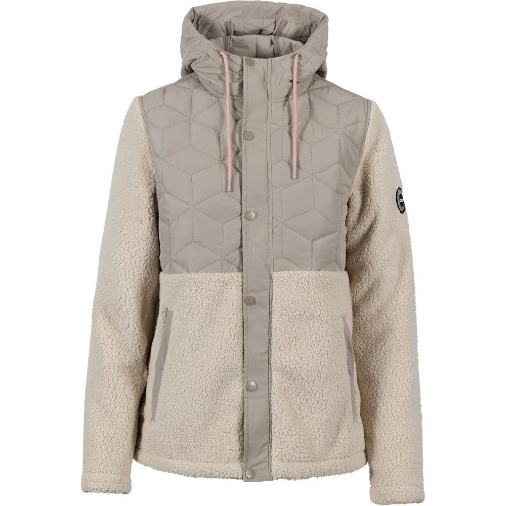 Dlx Nicola Fleece Mit Durchgehendem Reißverschluss, Soft stone Dlx Nicola Fleece Mit Durchgehendem Reißverschluss, Soft stone