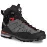 Gunmetal grey / fiery red