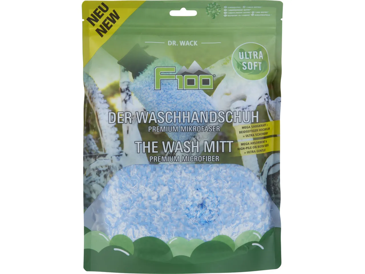 Dr. Wack F100 Der Waschhandschuh, Blau, one_size