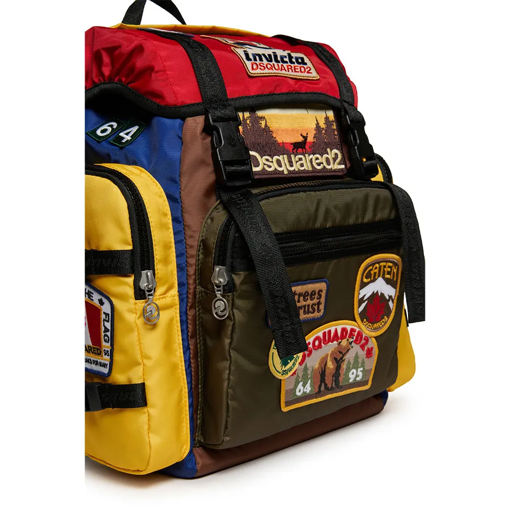 Dsquared2 Dq2944 Rucksack, Red / tobacco / yellow