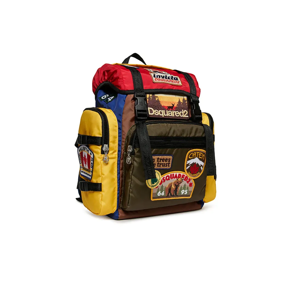 Dsquared2 Dq2944 Rucksack, Red / tobacco / yellow