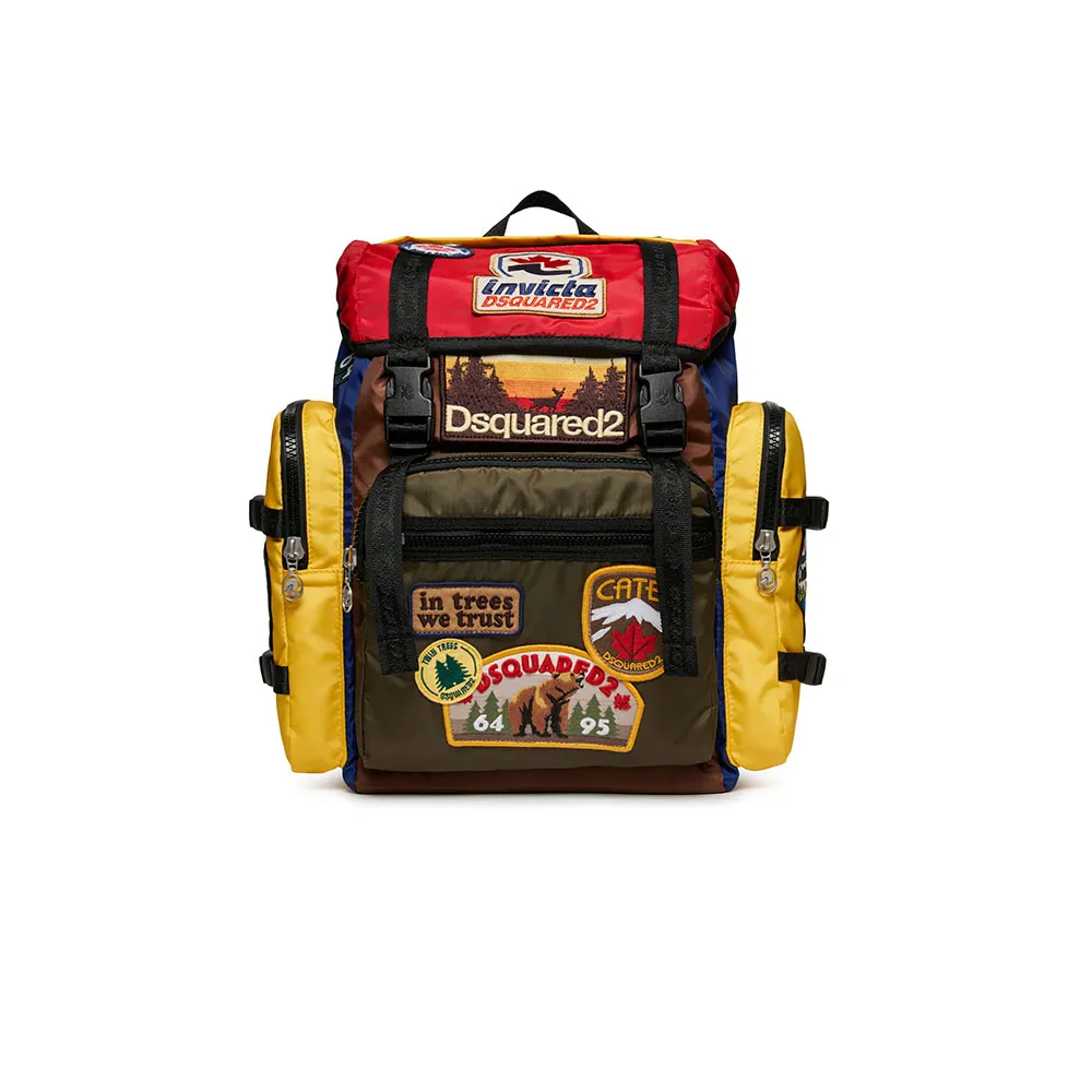 Dsquared2 Dq2944 Rucksack, Red / tobacco / yellow
