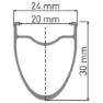 DT Swiss A 1800 Spline 30 700 Wts Cl Disc Tubeless Rennrad-vorderrad, Black, 12 x 100mm