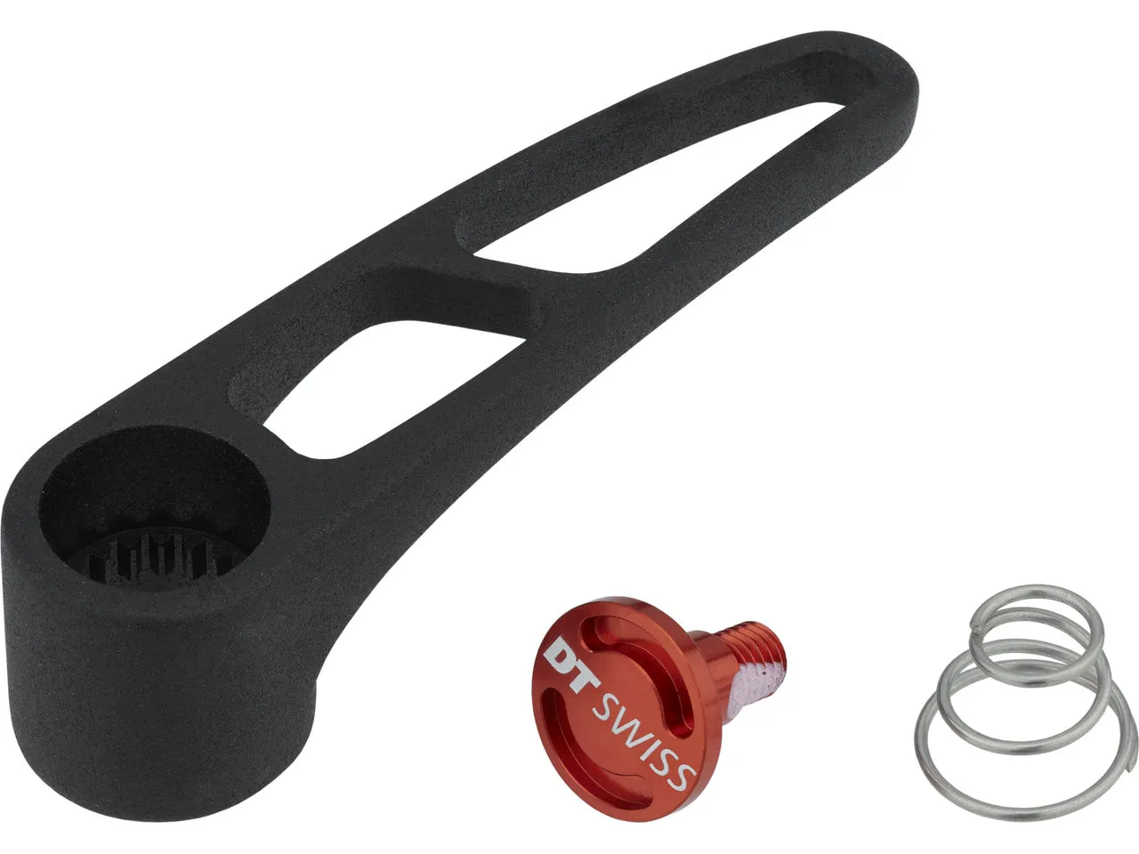 DT Swiss Aluminium-Hebel für RWS Achsen, Schwarz-rot, MTB DT Swiss Aluminium-Hebel für RWS Achsen, Schwarz-rot, MTB