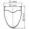 DT Swiss Ar 1600 Spline 30 700 Wts Cl Disc Tubeless Rennrad-vorderrad, Black, 12 x 100mm