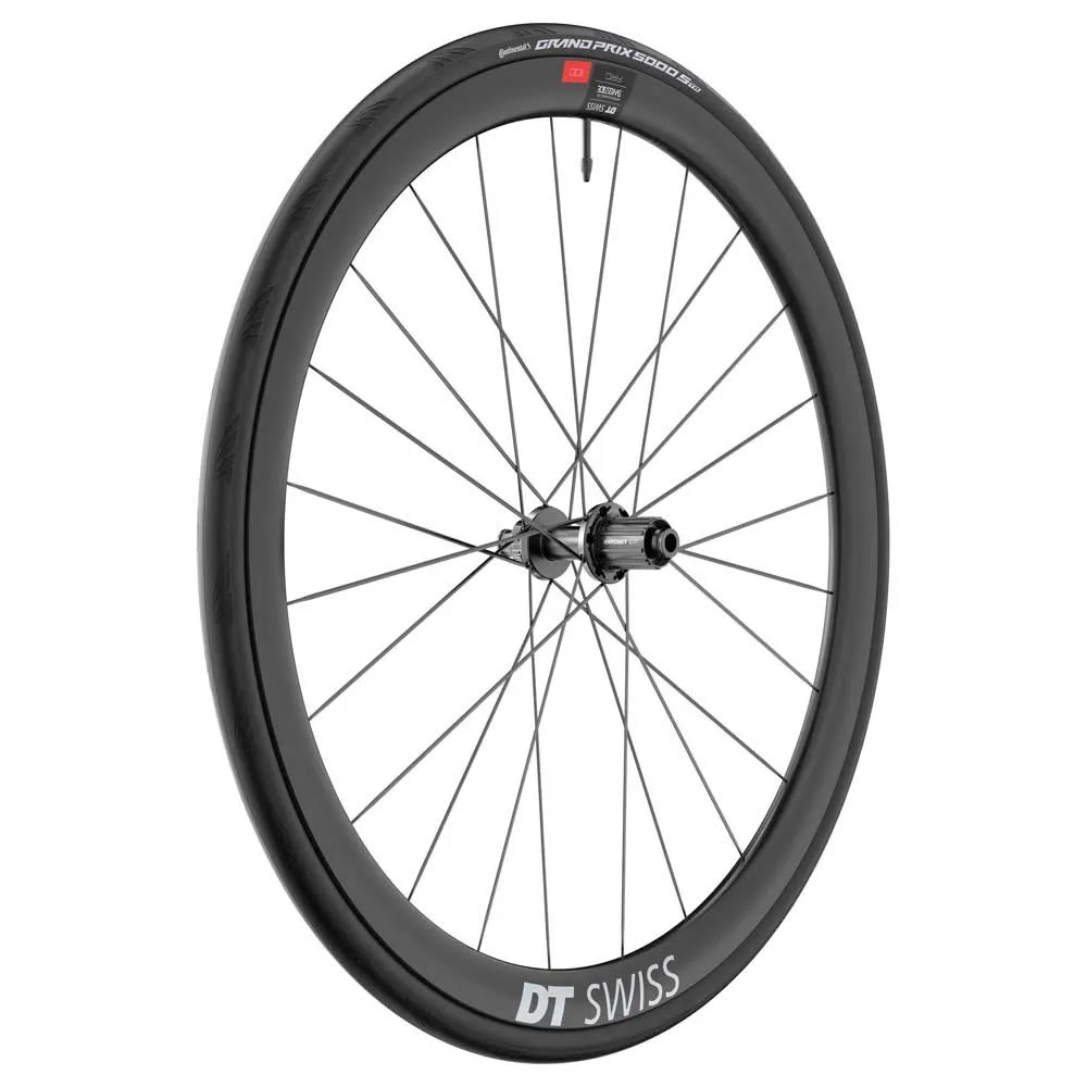 DT Swiss Arc 1100 Dicut 38 Disc Cl Tubeless + Continental Gp5000 Str 700 X 28 Rennrad-hinterrad, Black, 12 x 142mm, Shimano/Sram HG DT Swiss Arc 1100 Dicut 38 Disc Cl Tubeless + Continental Gp5000 Str 700 X 28 Rennrad-hinterrad, Black, 12 x 142mm, Shimano/Sram HG