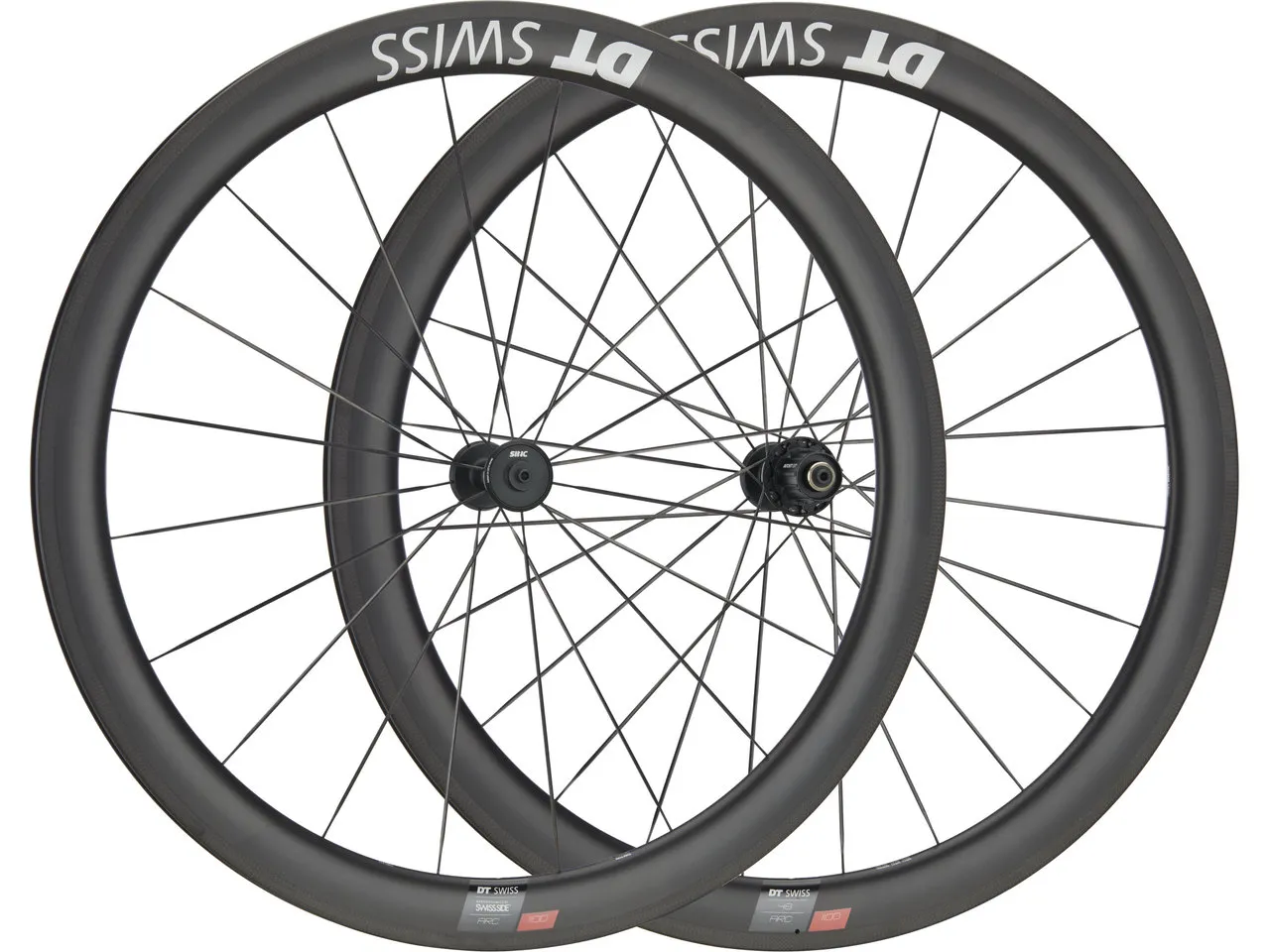 DT Swiss ARC 1100 DICUT 48 Carbon Felgenbremse 28" Laufradsatz, Schwarz, 28" Satz (VR 9 x 100 + HR 10 x 130) Shimano DT Swiss ARC 1100 DICUT 48 Carbon Felgenbremse 28" Laufradsatz, Schwarz, 28" Satz (VR 9 x 100 + HR 10 x 130) Shimano