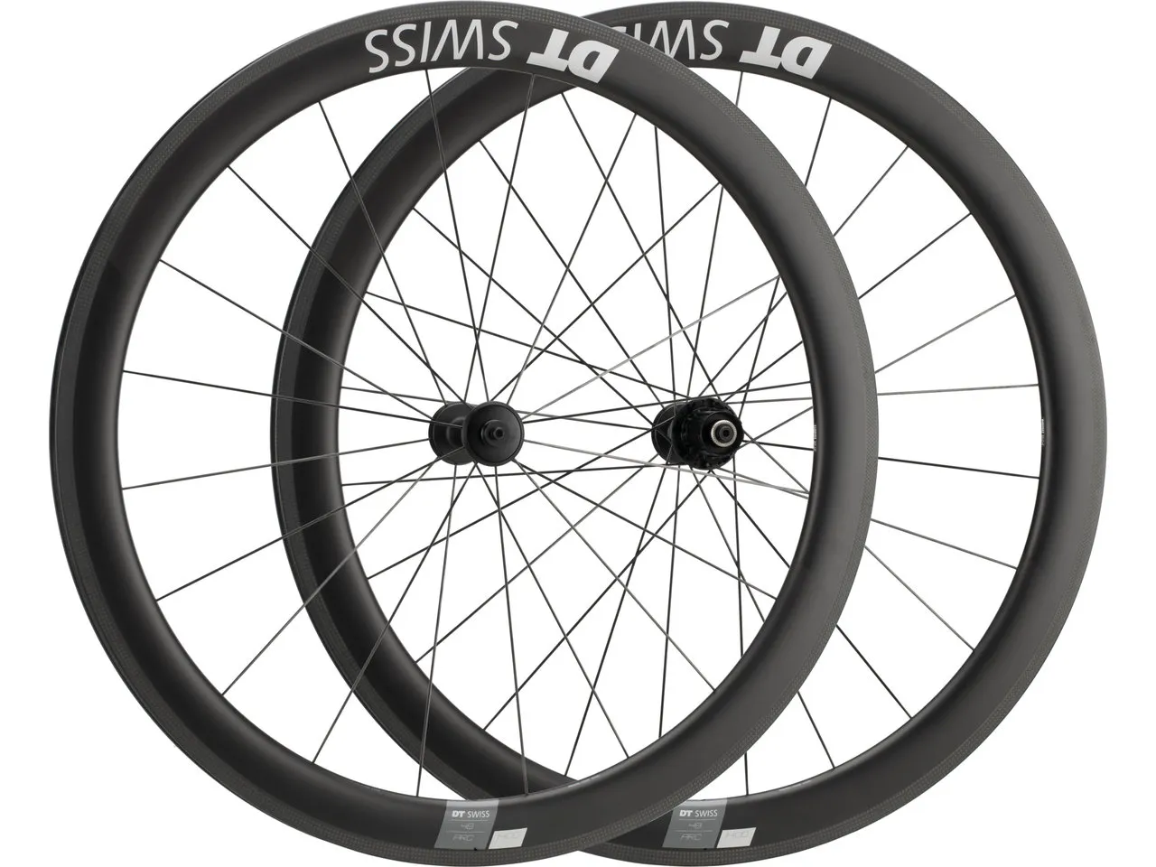 DT Swiss ARC 1400 DICUT 48 Carbon Felgenbremse 28" Laufradsatz, Schwarz, 28" Satz (VR 9 x 100 + HR 10 x 130) Shimano DT Swiss ARC 1400 DICUT 48 Carbon Felgenbremse 28" Laufradsatz, Schwarz, 28" Satz (VR 9 x 100 + HR 10 x 130) Shimano