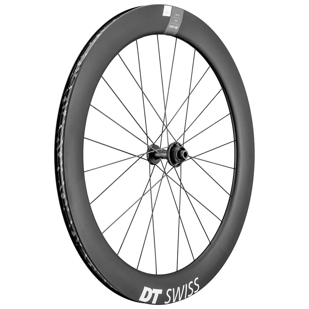 DT Swiss Arc 1400 Dicut 62 Disc Cl Tubeless Rennrad-vorderrad Refurbished, Black, 12 x 100mm