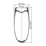 DT Swiss Arc 1400 Dicut 62 Tubeless Rennrad-vorderrad, Black, 5 x 100mm