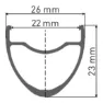 DT Swiss C 1800 Spline 22 700 Cl Disc Tubeless Rennrad-vorderrad, Black, 12 x 100mm