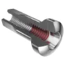 DT Swiss Dt Hidden Pro Lock Fahrradnippel 100 Einheiten, Silver, One Size