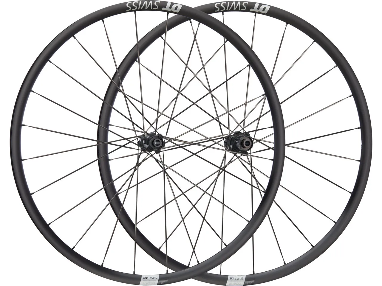 DT Swiss E 1800 SPLINE 23 Disc Center Lock 28" Laufradsatz, Schwarz, 28" Satz (VR 12 x 100 + HR 12 x 142) SRAM XDR DT Swiss E 1800 SPLINE 23 Disc Center Lock 28" Laufradsatz, Schwarz, 28" Satz (VR 12 x 100 + HR 12 x 142) SRAM XDR