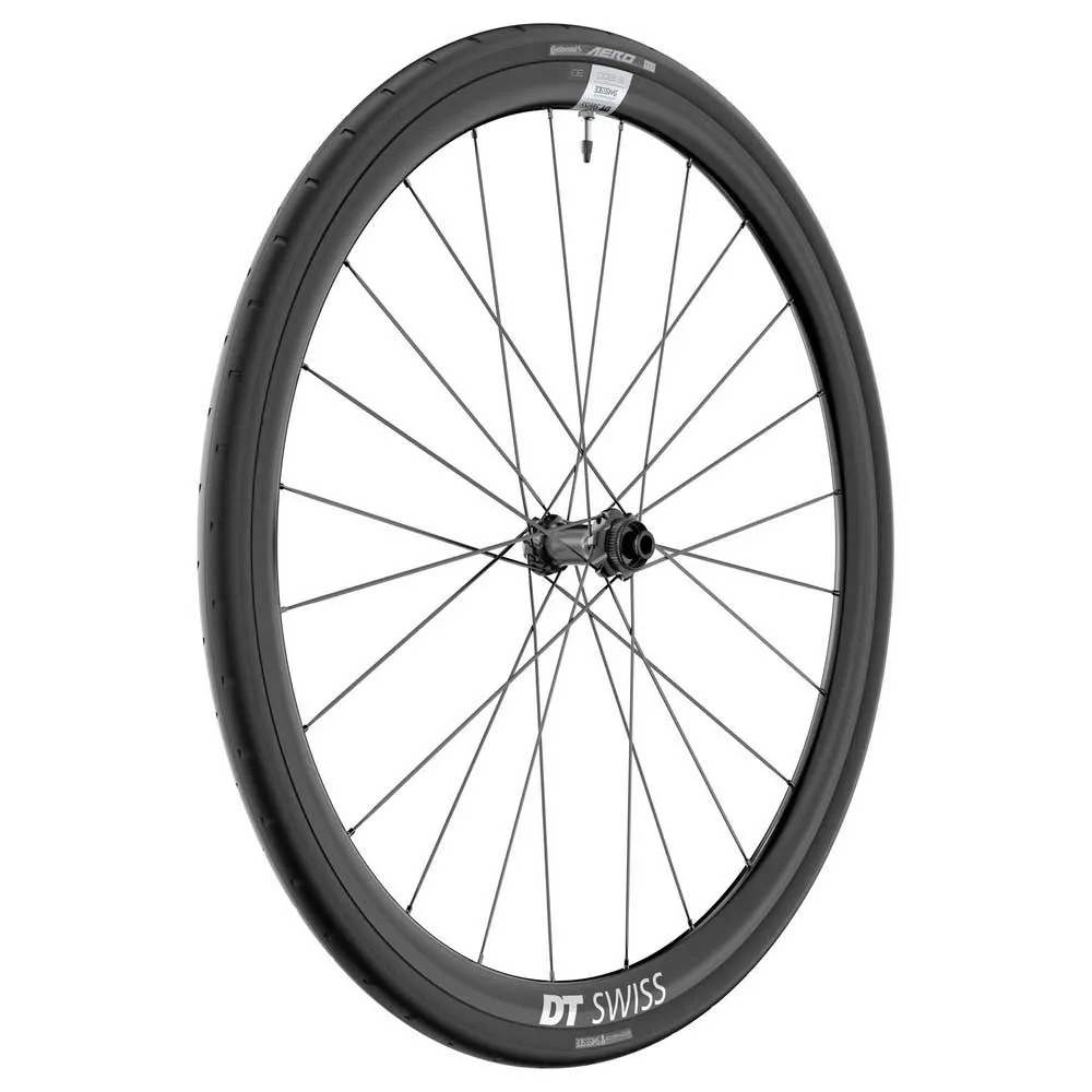 DT Swiss E 1800 Spline 30 Disc Cl Tubeless + Continental Aero 111 700 X 29 Rennrad-vorderrad, Black, 12 x 100mm