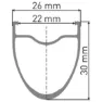 DT Swiss E 550 700c 30 Db Vi Disc Tubeless Rennradfelge