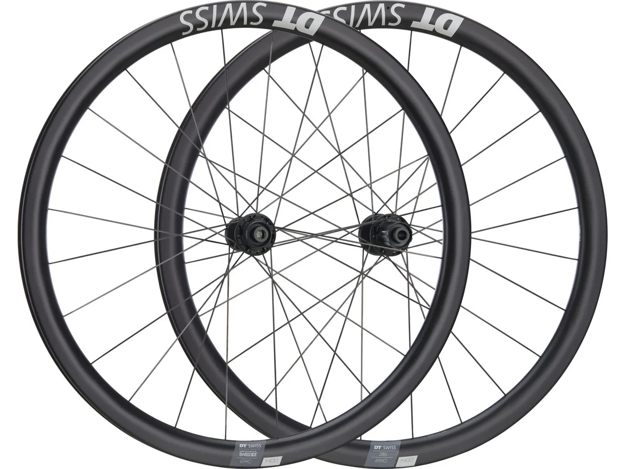 DT Swiss ERC 1400 DICUT 35 Carbon Disc Center Lock 27,5" Laufradsatz, Schwarz, 27.5" Satz (VR 12 x 100 + HR 12 x 142) Shimano