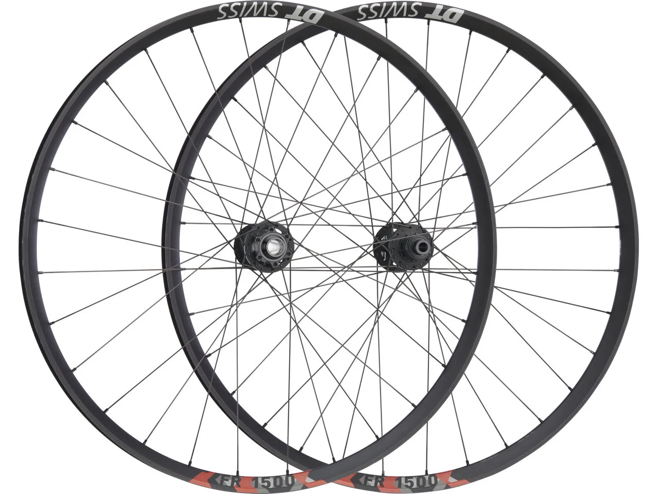 DT Swiss FR 1500 Classic 30 Super Boost Disc 6-Loch 29" Laufradsatz, Schwarz, 29" Satz (VR 20 x 110 Boost + HR 12 x 157 Super Boost) SRAM XD
